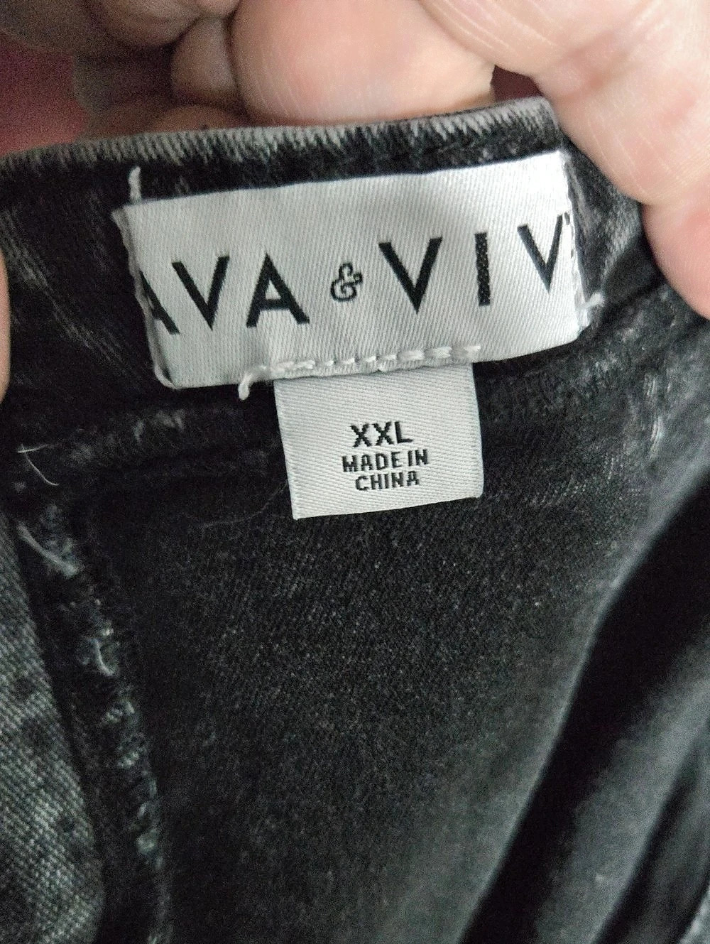 AVA & VIV Black Denim Overall Midi Dress XXL Like New - Picture 3 of 9